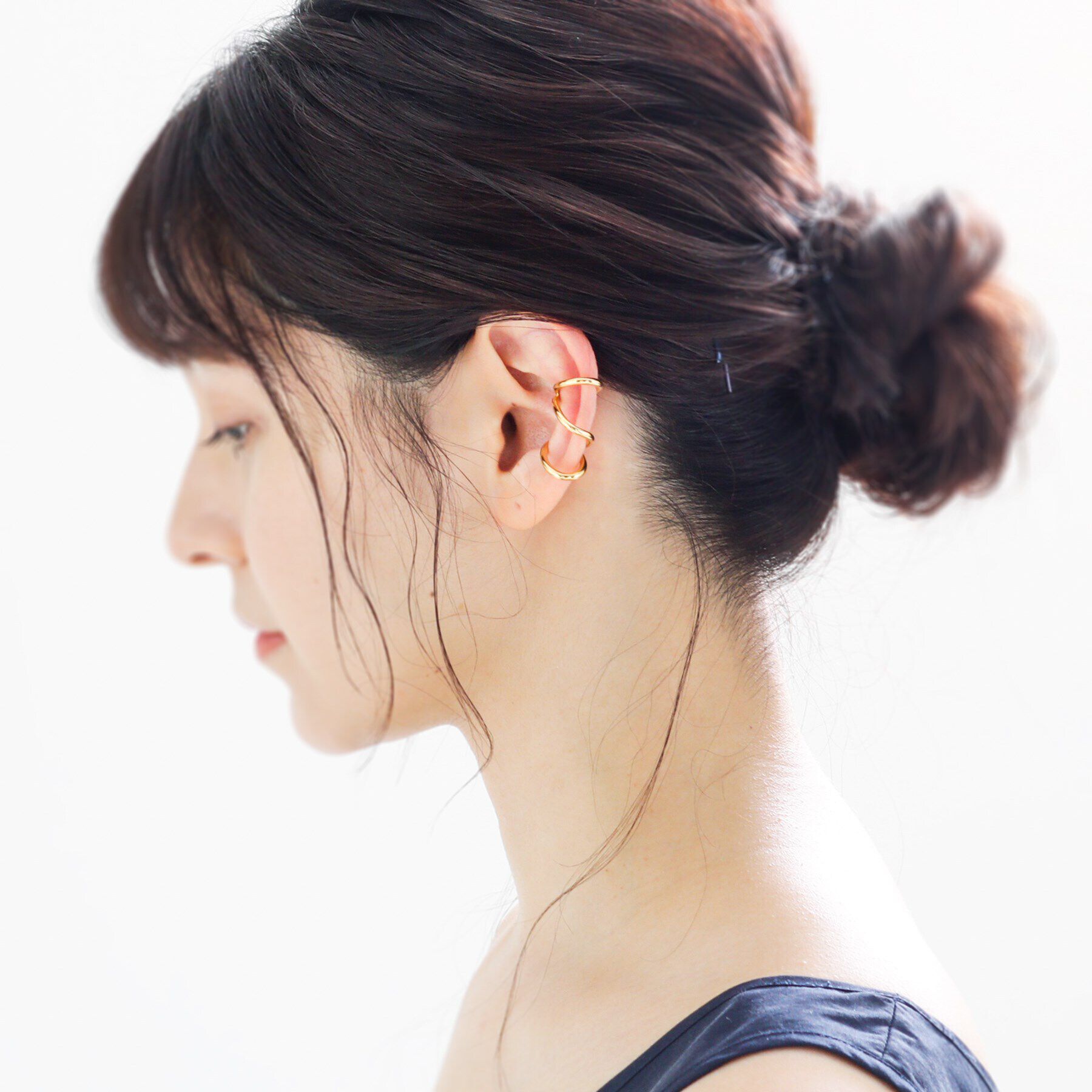 COCOSHNIK ONKITSCH「シルバー ラインイヤーカフ トリプル GP」|イヤリング|