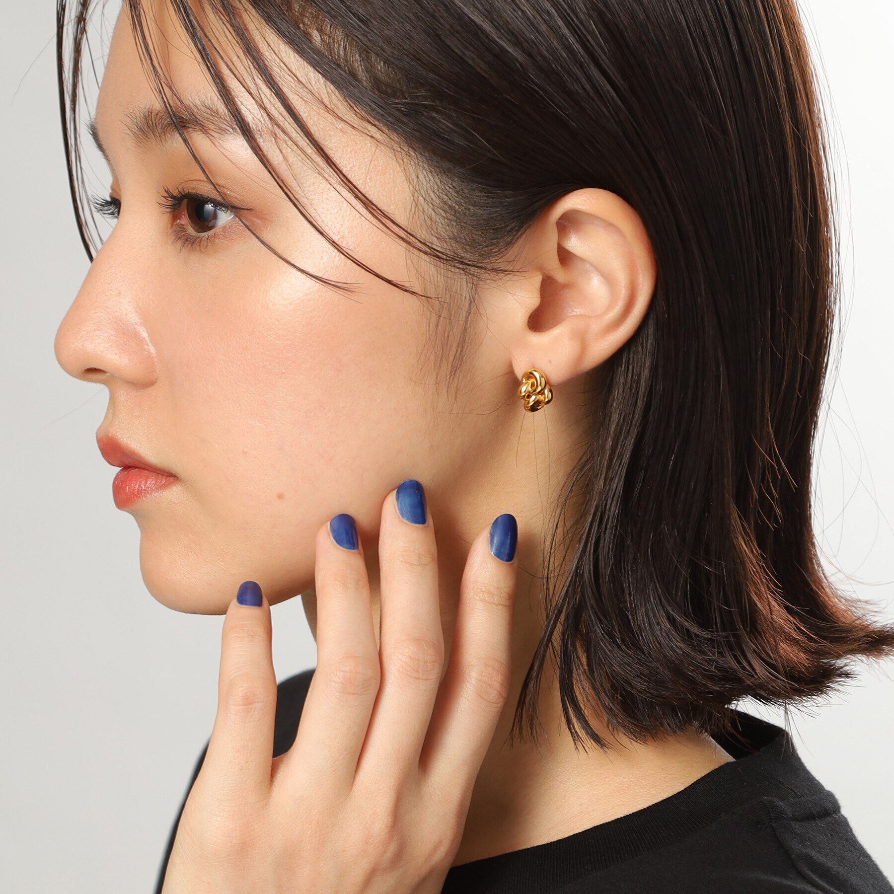 COCOSHNIK ONKITSCH「シルバー ニッティングモチーフ ピアス GP」|ピアス|