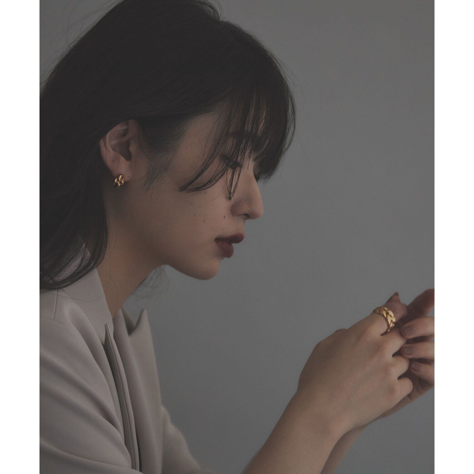 COCOSHNIK ONKITSCH「シルバー ニッティングモチーフ ピアス GP」|ピアス|