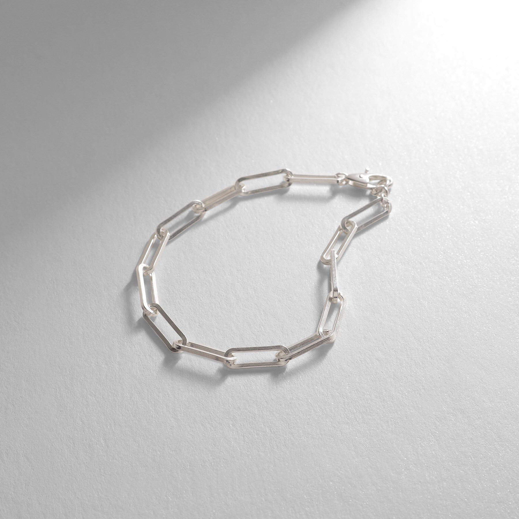 COCOSHNIK ONKITSCH「シルバー デザインチェーン フラットケーブルブレスレット（17cm）」|ブレスレット・バングル|