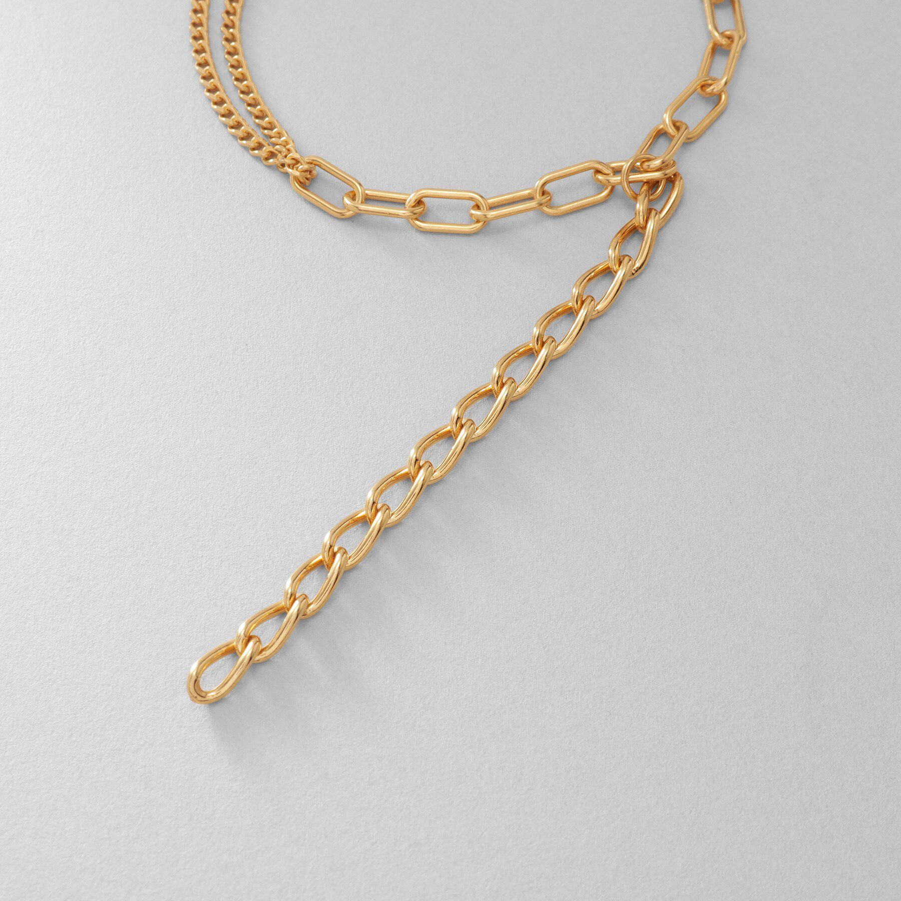 COCOSHNIK ONKITSCH「シルバー ハンギングマルチチェーン ブレスレット GP」|ブレスレット・バングル|