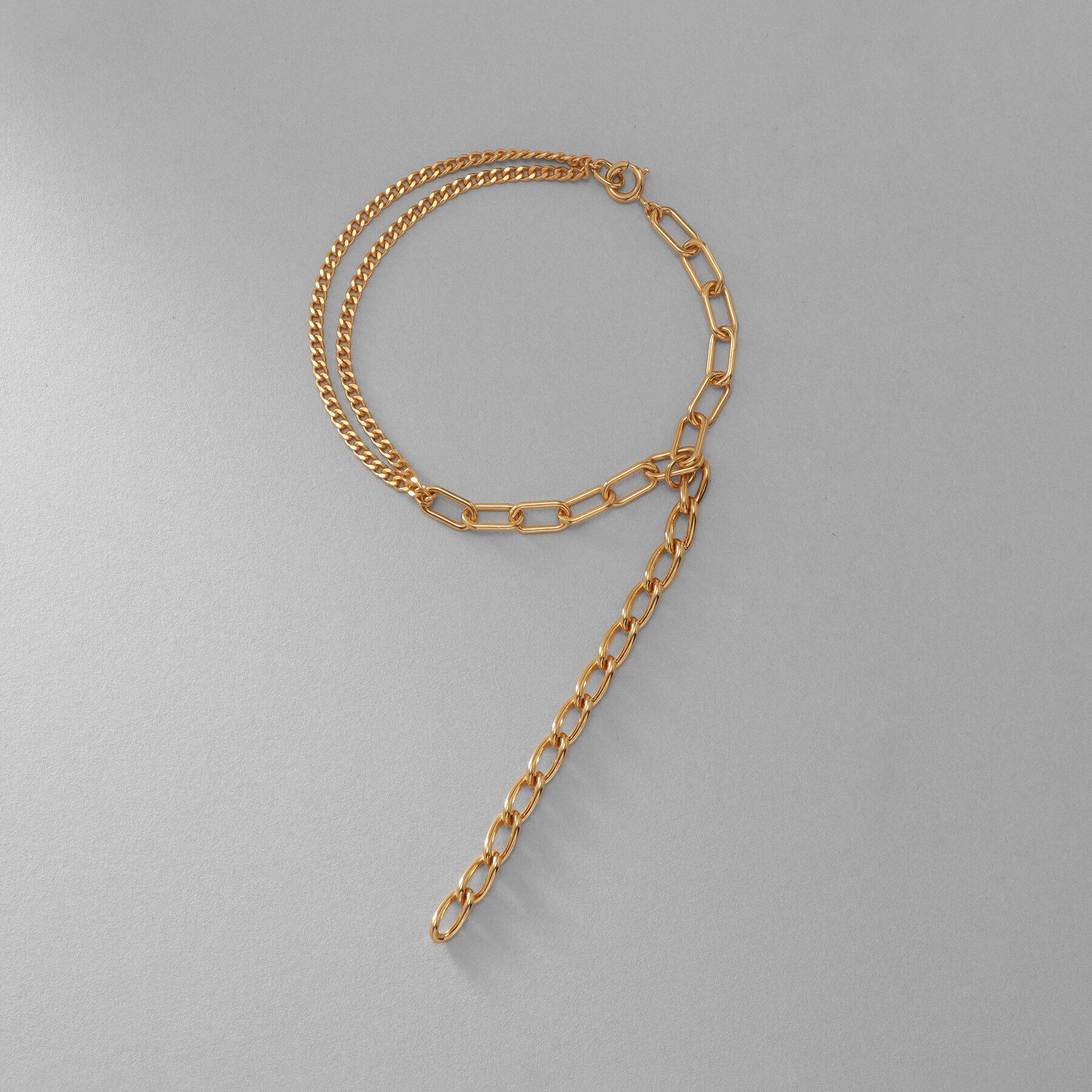 COCOSHNIK ONKITSCH「シルバー ハンギングマルチチェーン ブレスレット GP」|ブレスレット・バングル|