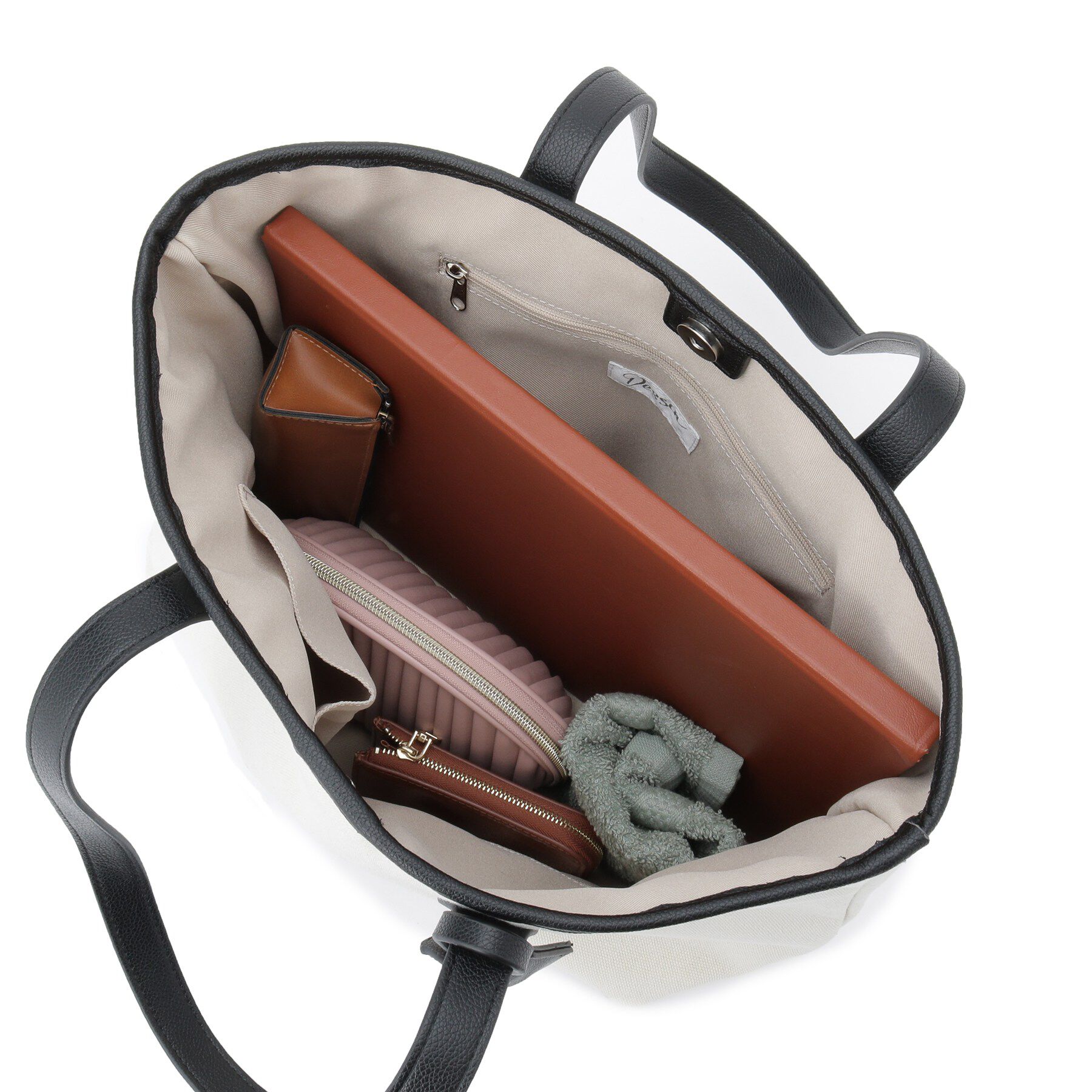 Dessin「【A4収納可】キャンバス&times;レザー調トート」|トートバッグ|