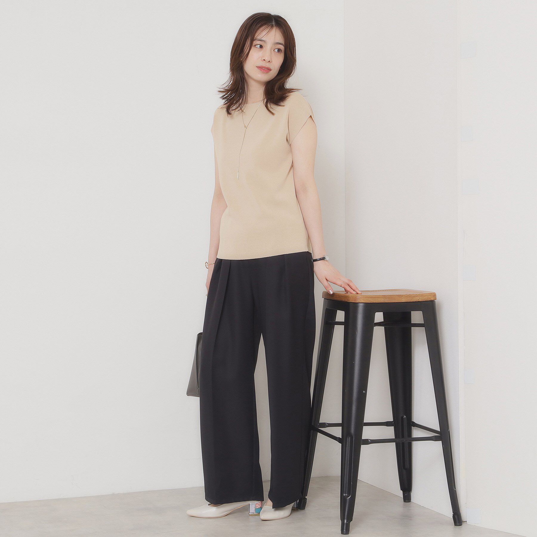 ITS&rsquo;DEMO「【接触冷感／手洗い可】フレンチスリーブニット」|ニット・セーター|