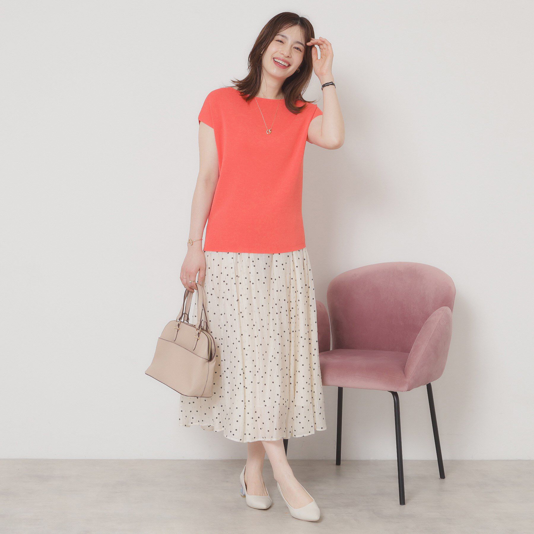 ITS&rsquo;DEMO「【接触冷感／手洗い可】フレンチスリーブニット」|ニット・セーター|