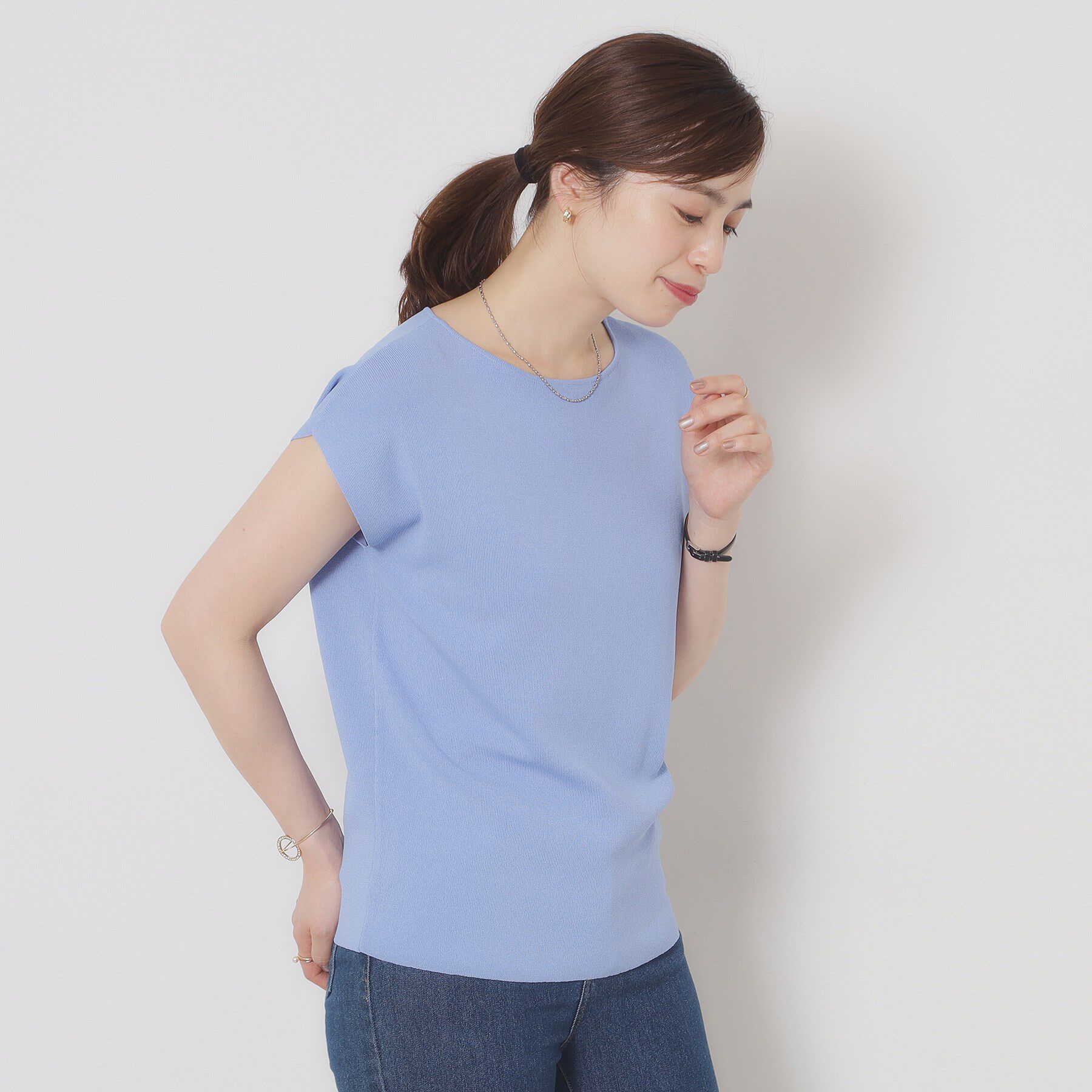 ITS&rsquo;DEMO「【接触冷感／手洗い可】フレンチスリーブニット」|ニット・セーター|