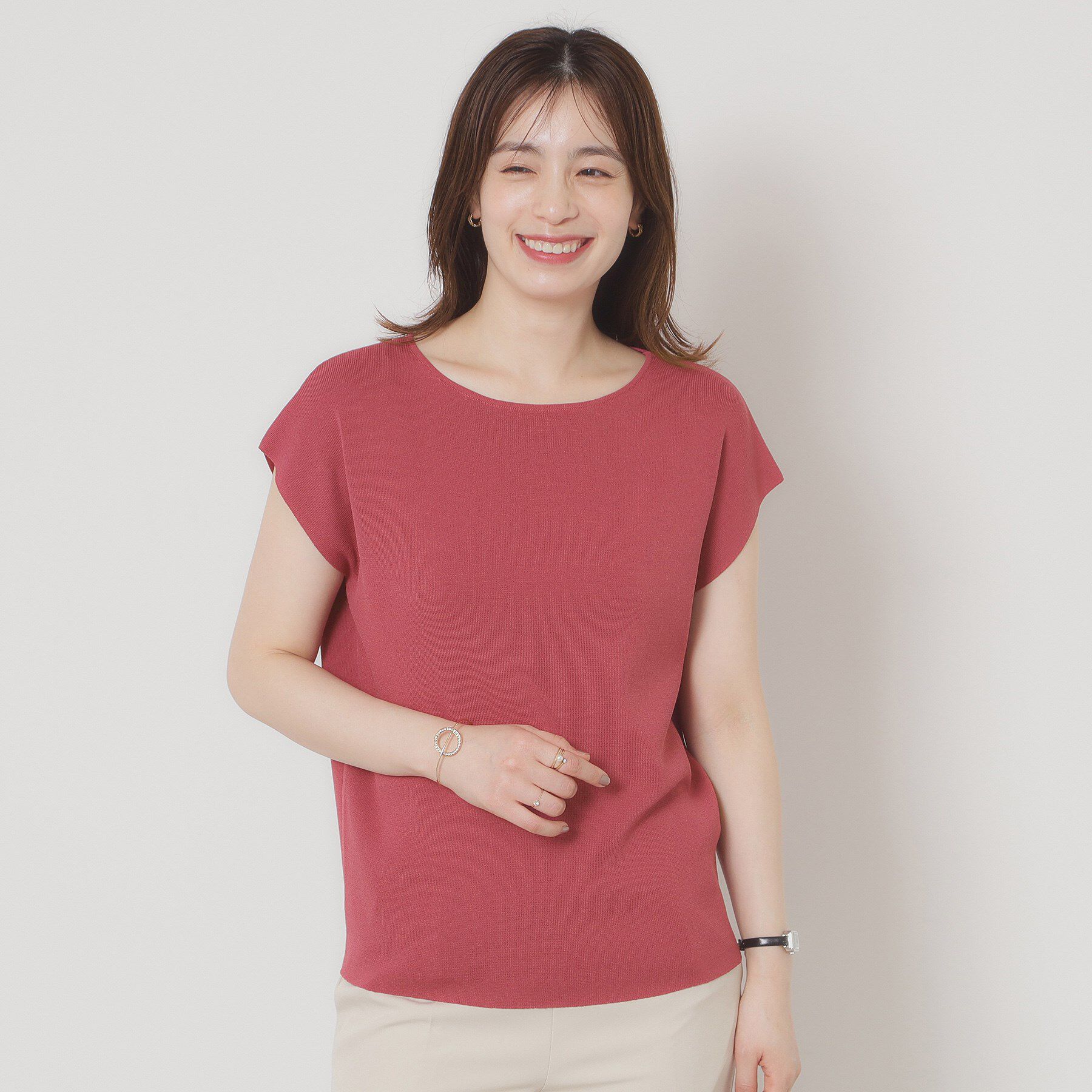 ITS&rsquo;DEMO「【接触冷感／手洗い可】フレンチスリーブニット」|ニット・セーター|