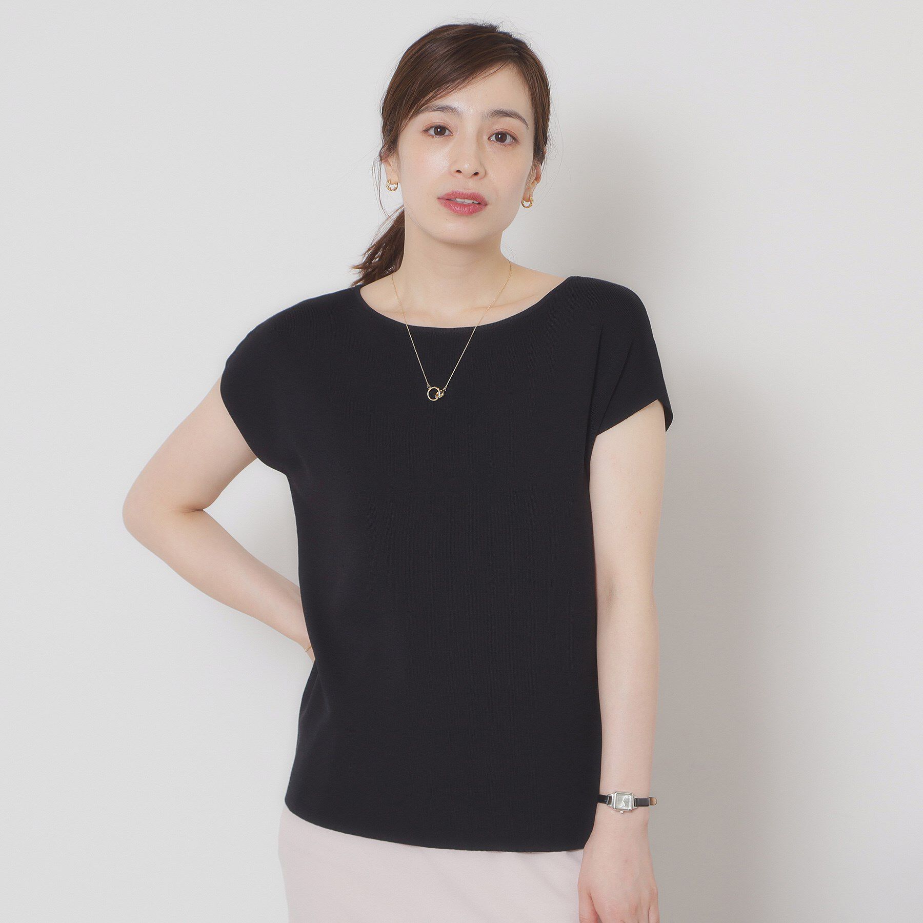 ITS&rsquo;DEMO「【接触冷感／手洗い可】フレンチスリーブニット」|ニット・セーター|