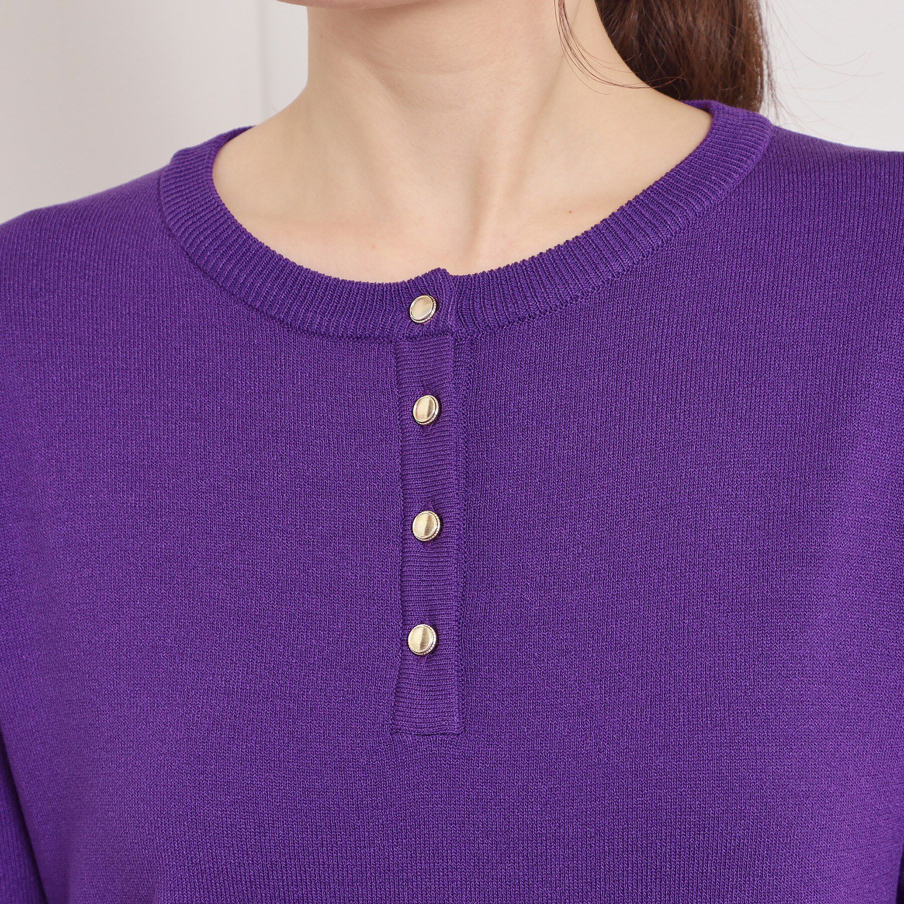 ITS&rsquo;DEMO「【縮みに強い／洗濯機OK】ヘンリーネックニットワンピース」|ワンピース|