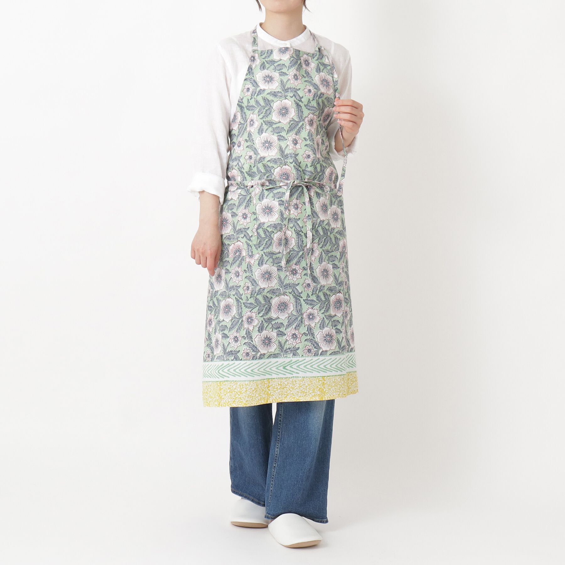 212 KITCHEN STORE「カヴィタブロックプリントエプロン GR」|食器・キッチングッズ|