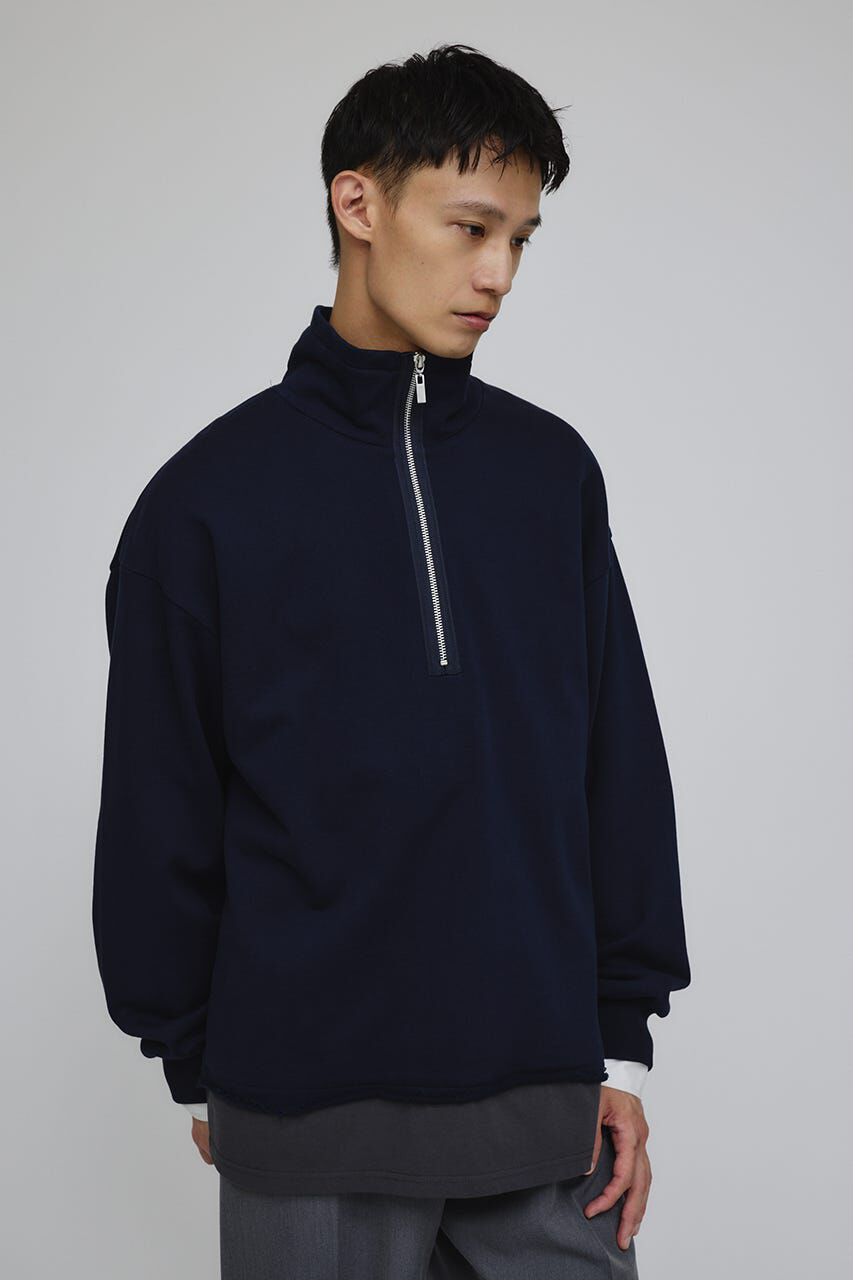 STYLEMIXER「レイヤードハーフジップスウェット」|Tシャツ・カットソー|NVY