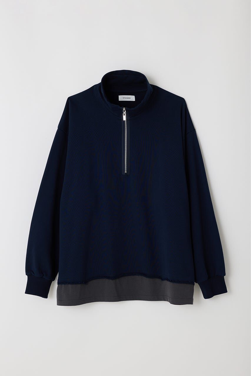 STYLEMIXER「レイヤードハーフジップスウェット」|Tシャツ・カットソー|