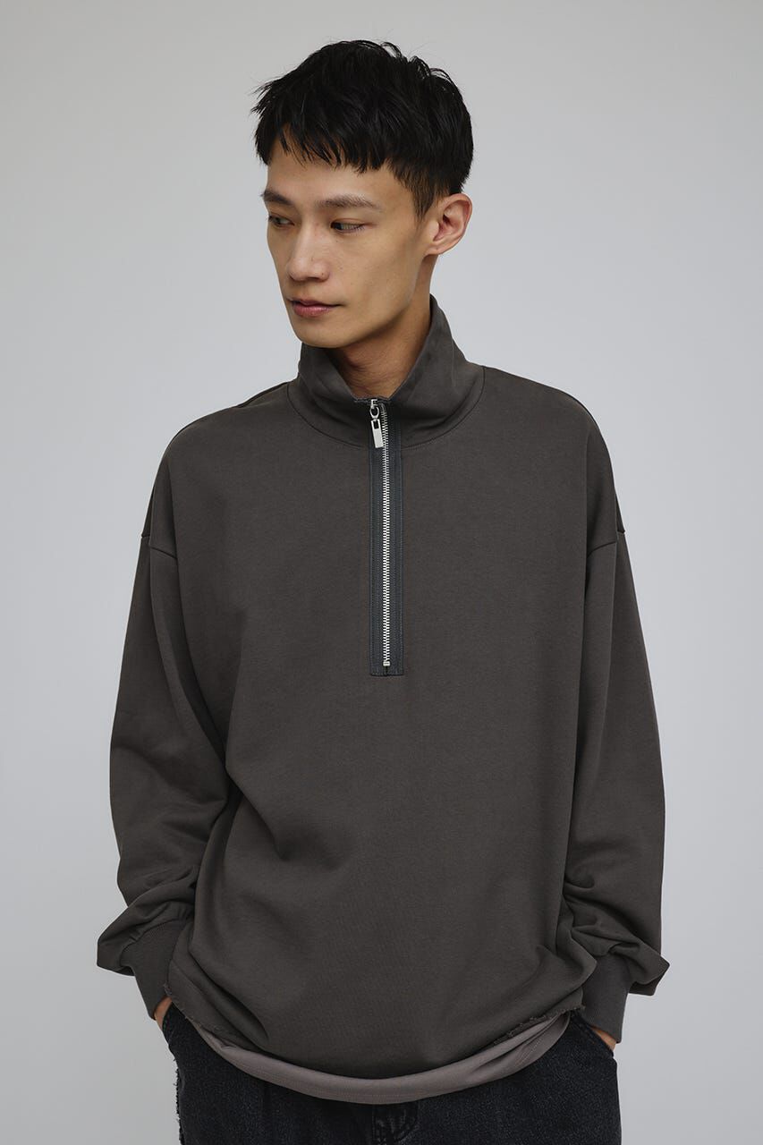 STYLEMIXER「レイヤードハーフジップスウェット」|Tシャツ・カットソー|