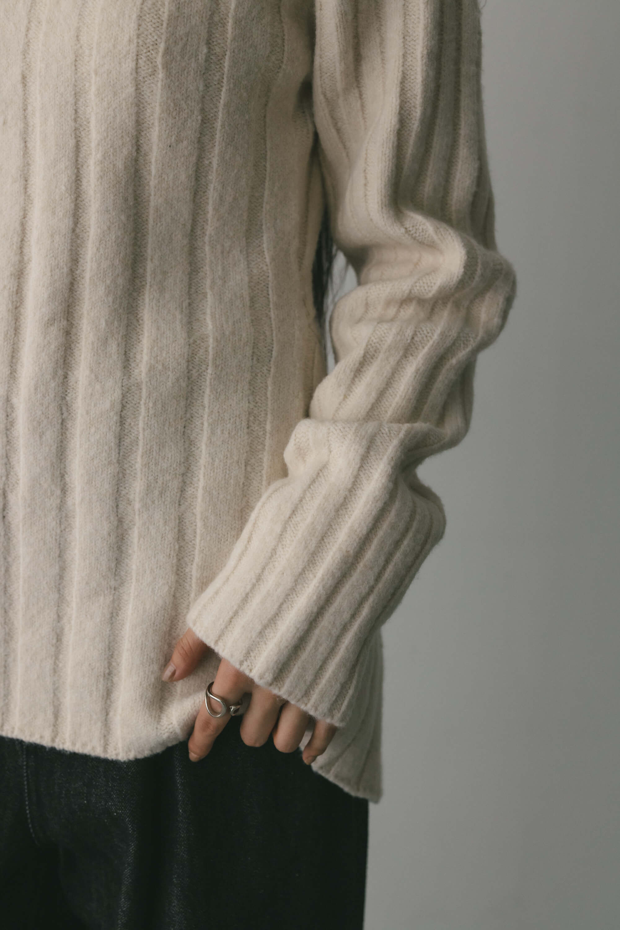 STYLEMIXER「バックリボンリブニット」|ニット・セーター|