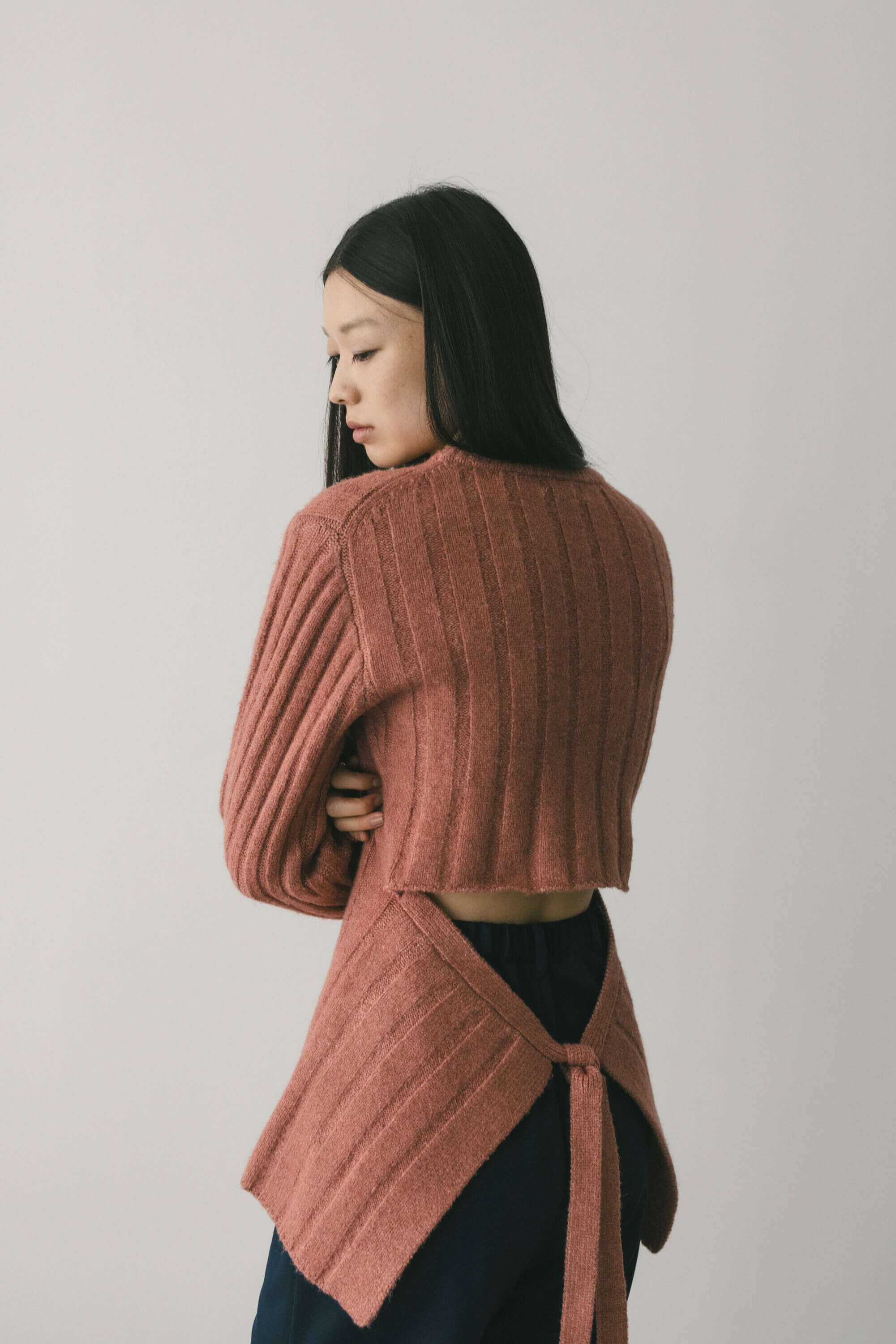 STYLEMIXER「バックリボンリブニット」|ニット・セーター|PNK