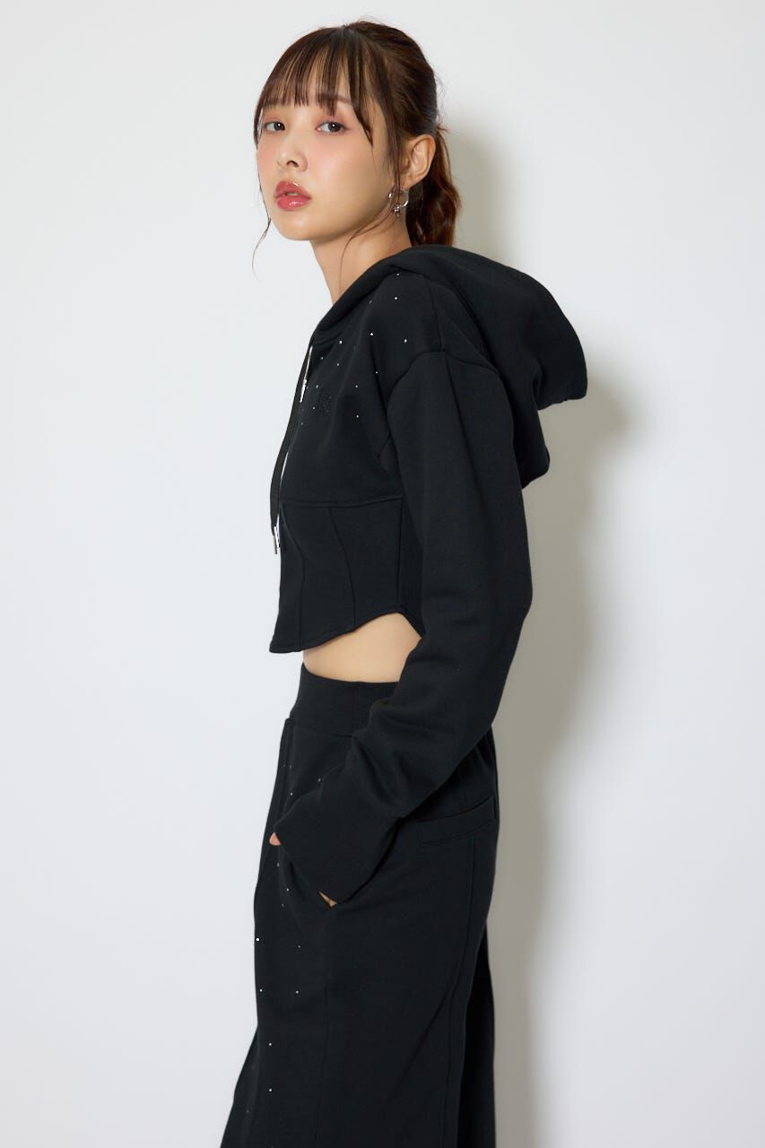 rienda「ビスチェディティールフードスウェット」|Tシャツ・カットソー|