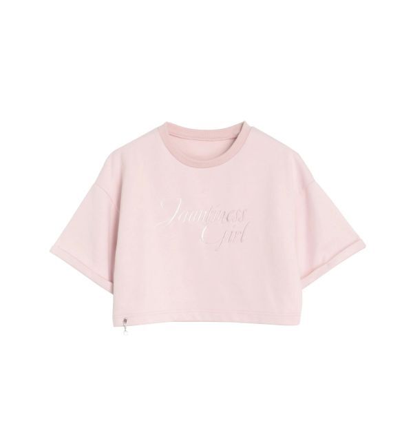 CALNAMUR「GRADATION LOGO HALF SLEEVE SWEAT/グラデーションロゴハーフスリーブスウェット」|Tシャツ・カットソー|ピンク