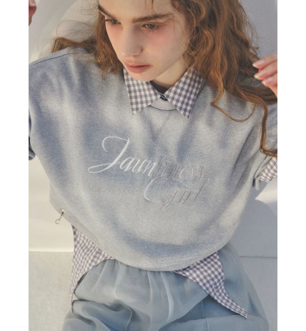 CALNAMUR「GRADATION LOGO HALF SLEEVE SWEAT/グラデーションロゴハーフスリーブスウェット」|Tシャツ・カットソー|