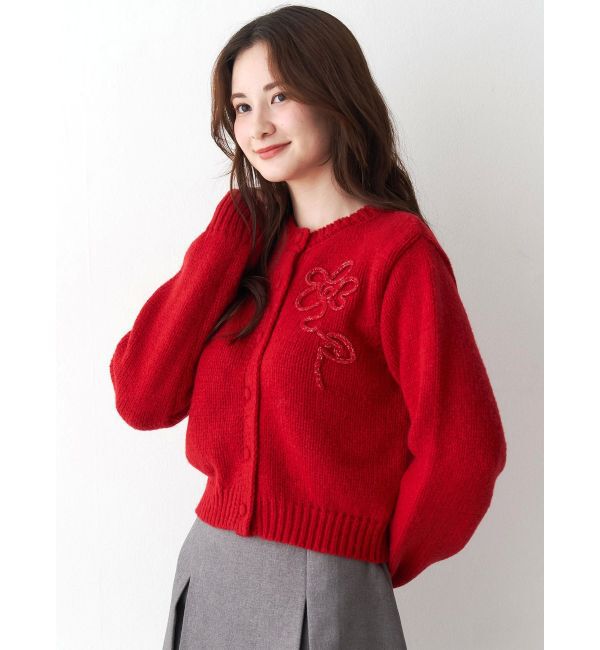 CALNAMUR「ニットエンブロイダリーカーディガン」|ニット・セーター|