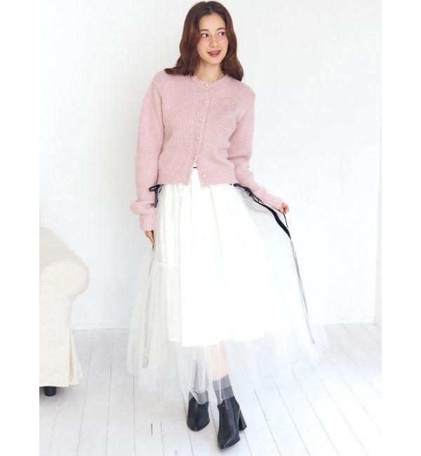 CALNAMUR「ニットエンブロイダリーカーディガン」|ニット・セーター|