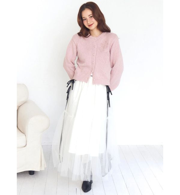 CALNAMUR「ニットエンブロイダリーカーディガン」|ニット・セーター|