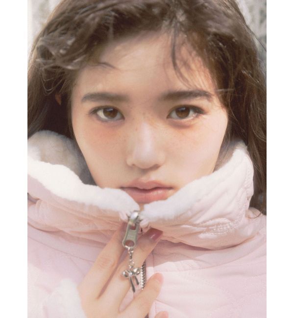 CALNAMUR「2WAYリボン＆フェイクファーキルティングコート」|ブルゾン・スタジャン|