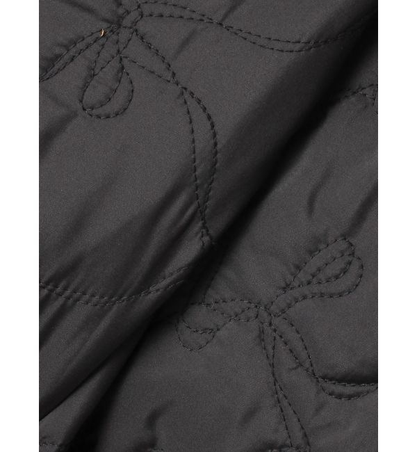 CALNAMUR「2WAYリボン＆フェイクファーキルティングコート」|ブルゾン・スタジャン|