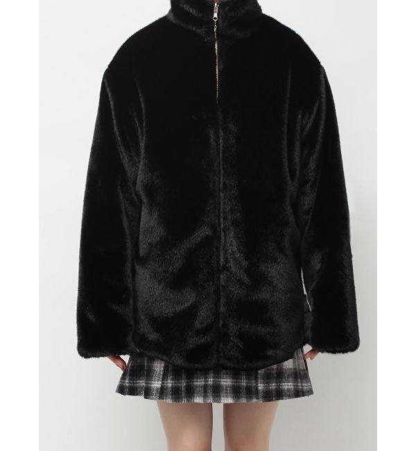 CALNAMUR「2WAYリボン＆フェイクファーキルティングコート」|ブルゾン・スタジャン|