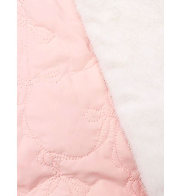 CALNAMUR「2WAYリボン＆フェイクファーキルティングコート」|ブルゾン・スタジャン|