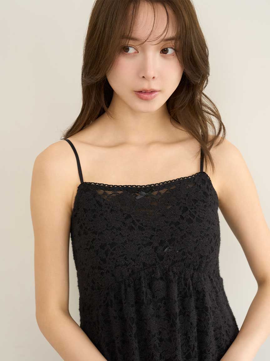 SNIDEL HOME「レースリボンキャミワンピース」|ルームウェア|