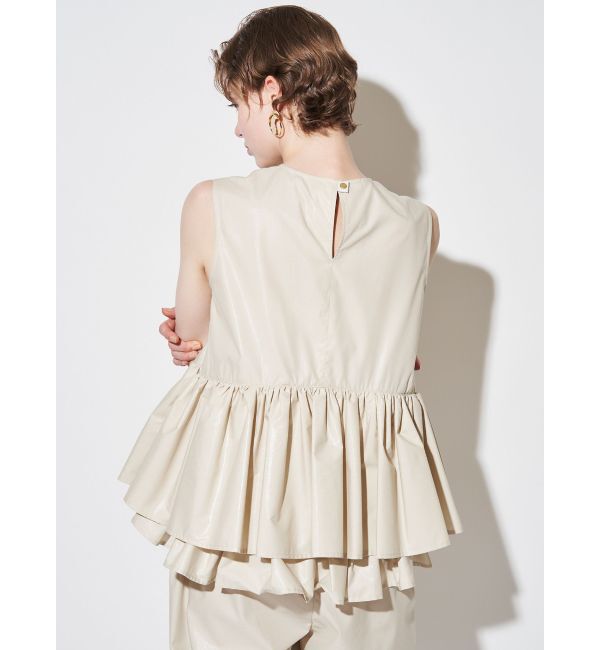 ELENDEEK「CALENDERING PEPLUM BL」|シャツ・ブラウス|