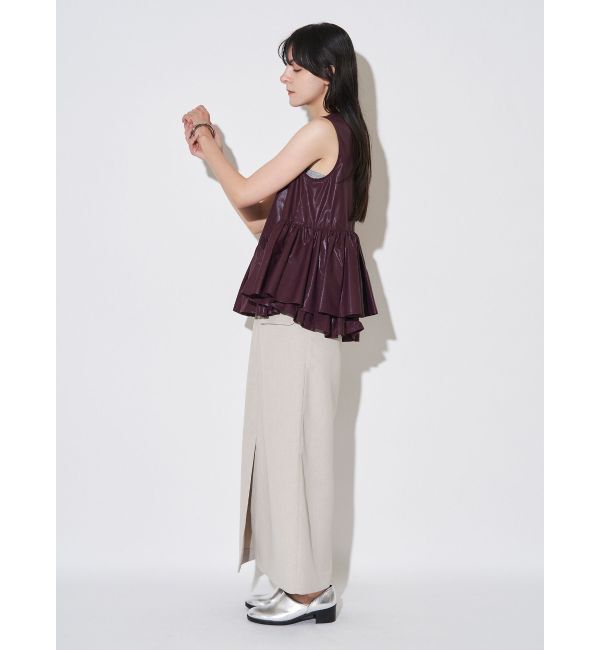 ELENDEEK「CALENDERING PEPLUM BL」|シャツ・ブラウス|