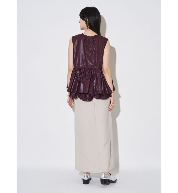 ELENDEEK「CALENDERING PEPLUM BL」|シャツ・ブラウス|