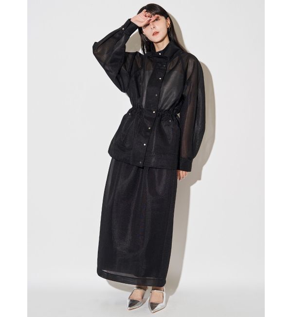 ELENDEEK「MESH BONDING DRAWSTRING JK」|ブルゾン・スタジャン|