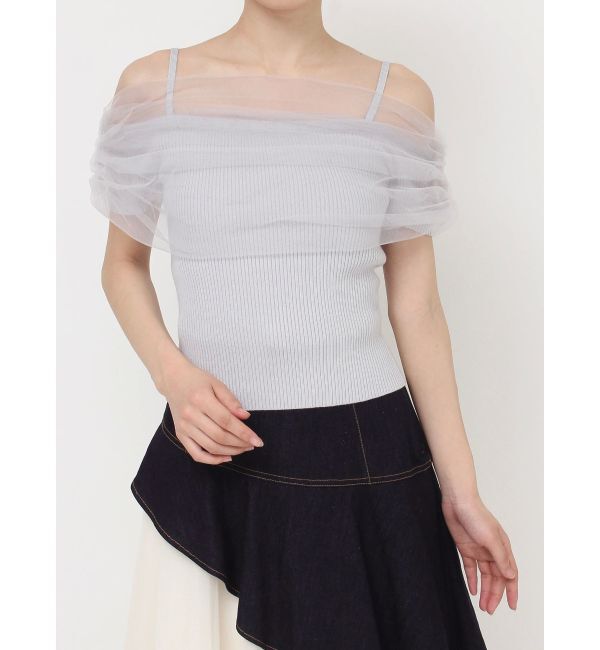 RESEXXY「シアーコンビオフショルニット」|ニット・セーター|