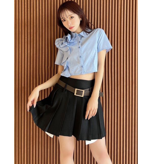 RESEXXY「ローウエストベルトプリーツミニスカート」|スカート|