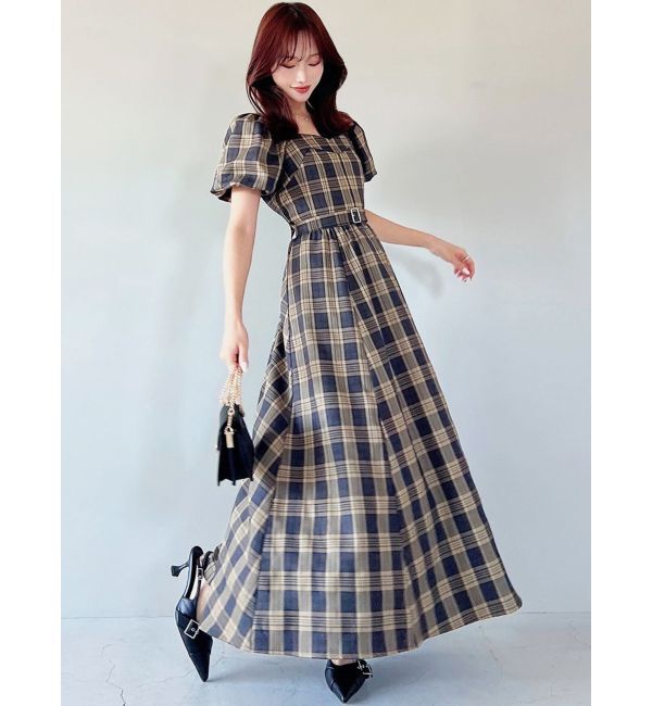 RESEXXY「バルーンスリーブチェックワンピース」|ワンピース|