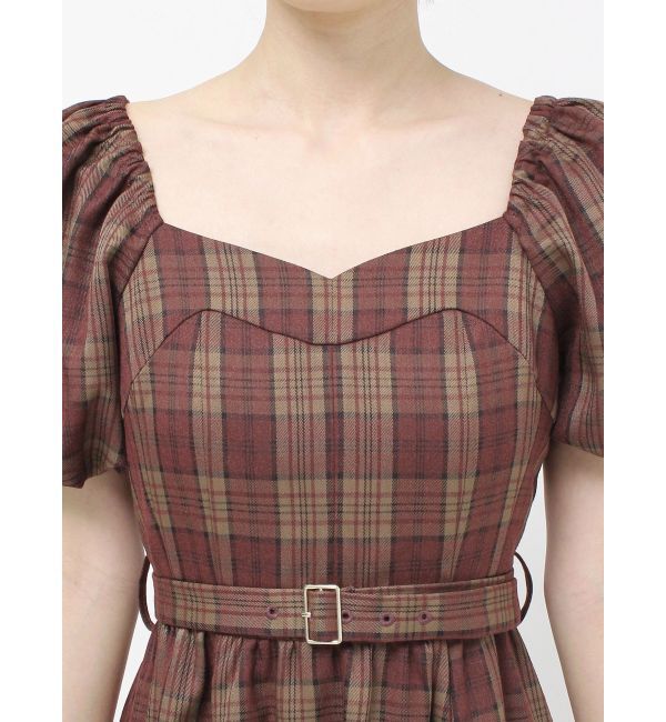 RESEXXY「バルーンスリーブチェックワンピース」|ワンピース|
