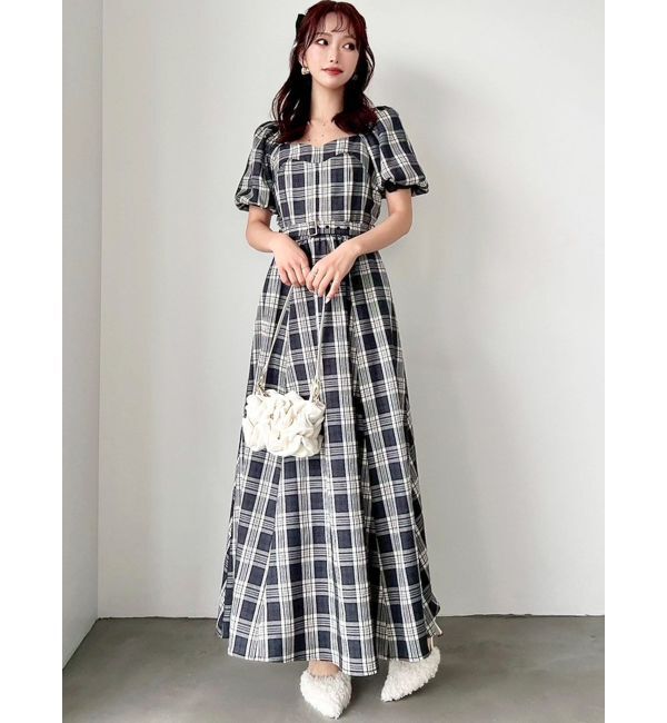 RESEXXY「バルーンスリーブチェックワンピース」|ワンピース|
