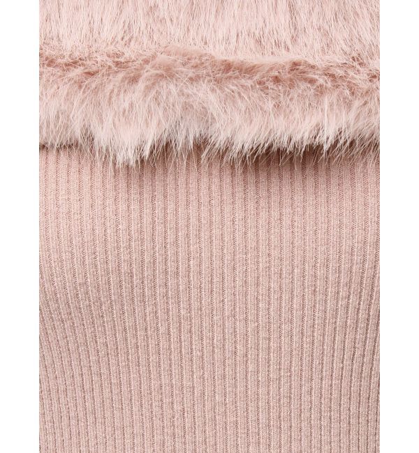 RESEXXY「フェイクファーオフショルニットトップス」|ニット・セーター|