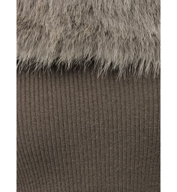 RESEXXY「フェイクファーオフショルニットトップス」|ニット・セーター|