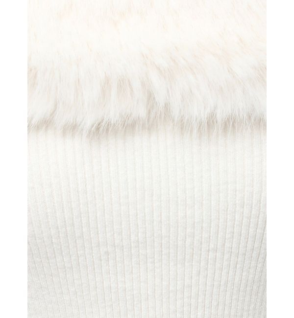 RESEXXY「フェイクファーオフショルニットトップス」|ニット・セーター|