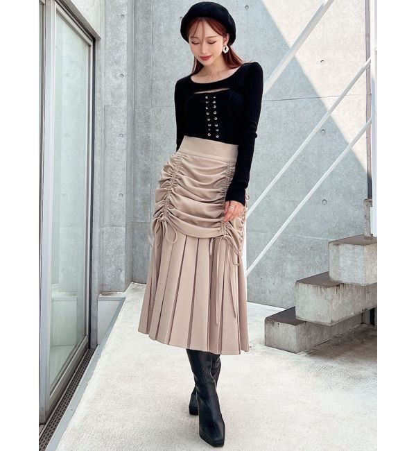 RESEXXY「フロントレースアップカットトップス」|Tシャツ・カットソー|