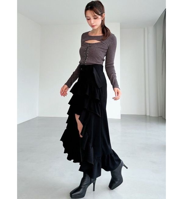 RESEXXY「フロントレースアップカットトップス」|Tシャツ・カットソー|