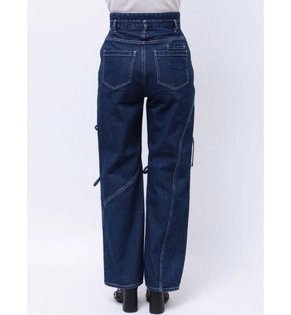 dazzlin「スリットリボンデニムパンツ」|デニム|