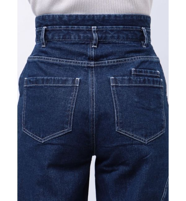 dazzlin「スリットリボンデニムパンツ」|デニム|