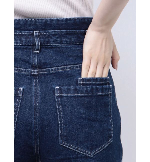 dazzlin「スリットリボンデニムパンツ」|デニム|