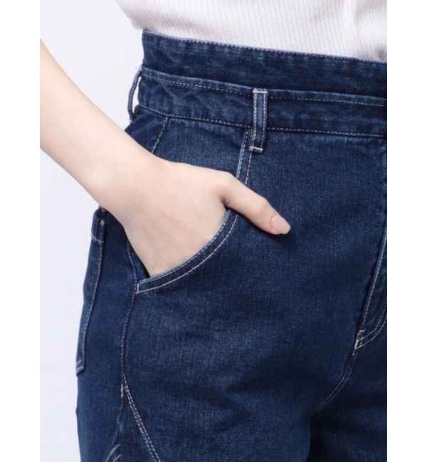 dazzlin「スリットリボンデニムパンツ」|デニム|