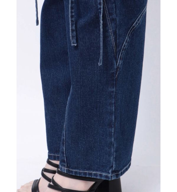 dazzlin「スリットリボンデニムパンツ」|デニム|