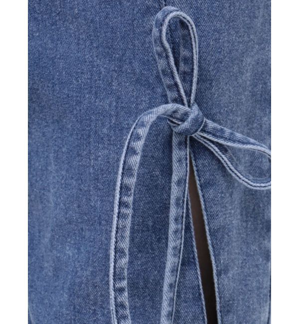 dazzlin「スリットリボンデニムパンツ」|デニム|